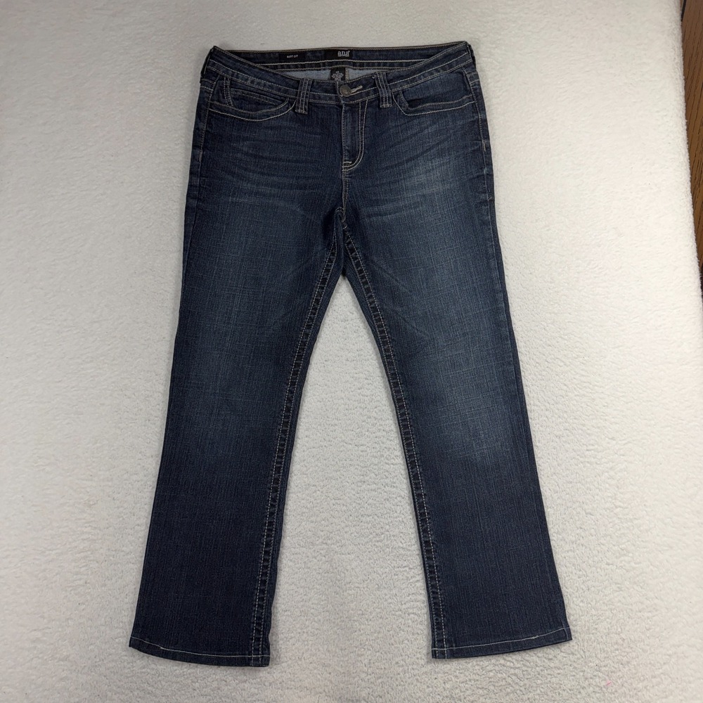 ana Jeans 12s (33x26) Women's Bootcut Stretch Low Rise Denim Blue Flap Pockets